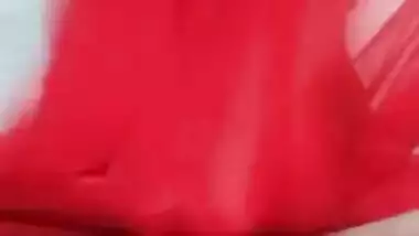 POV hot bhabhi in red saree