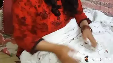 Guy records his desi porn with his slut stepmom