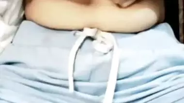 Gorgeous college girl naked big boobs show on video call