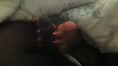 Indian porn tube mms clip of south girl Devangi foot job mms