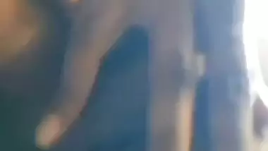 Indian wife shaved pussy rubbing in nude video making