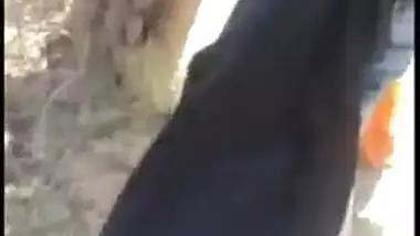 Husband caught cheating wife she fuck with lover outdoor, scandal Desi mms