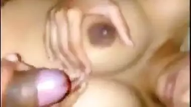 Indian cum on boobs video