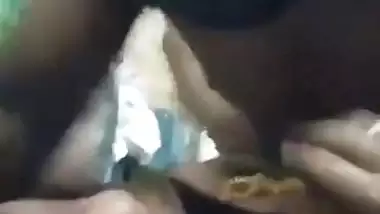 Selfie sex video of lonely Tamil aunty with mama