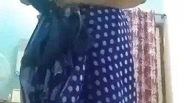 School teacher stripping saree and nude fingering