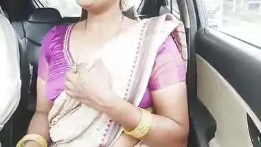 Indian aunty and son in law car long drive for sex. Telugu dirty talks.