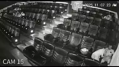 Blowjob in cinema theatre by horny girlfriend