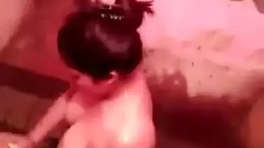 After sex chubby Desi cutie washes XXX body while neighbor spies on her