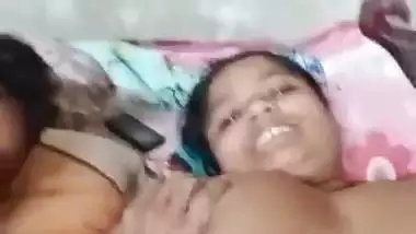 Kinky husband and big boob wife record their village porn