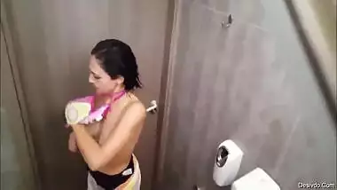 Wife in bathroom Hidden record she finds out at end