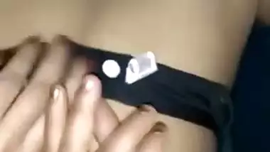 Newly married bhabi boobs press porn MMS