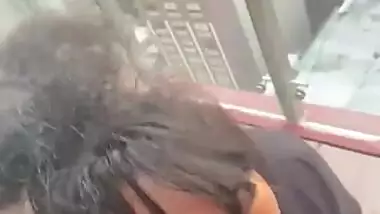 OMG!!!! BLACK GIRL CAUGHT OUTSIDE ON BALCONY SUCKING a BBC!! IT GETS VERY SLOPPY!!!!!